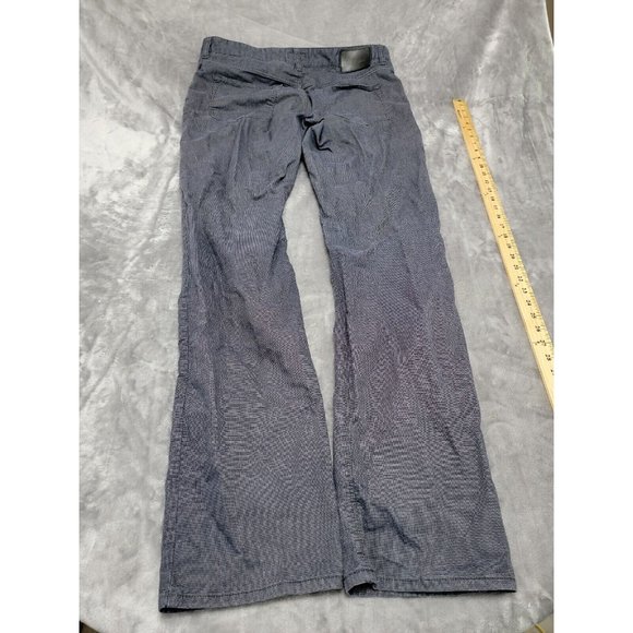 HUGO BOSS Maine1-10 Men Stretch Pants 36x35 Black Gray Straight FLAWED NO BUTTON - Picture 9 of 11